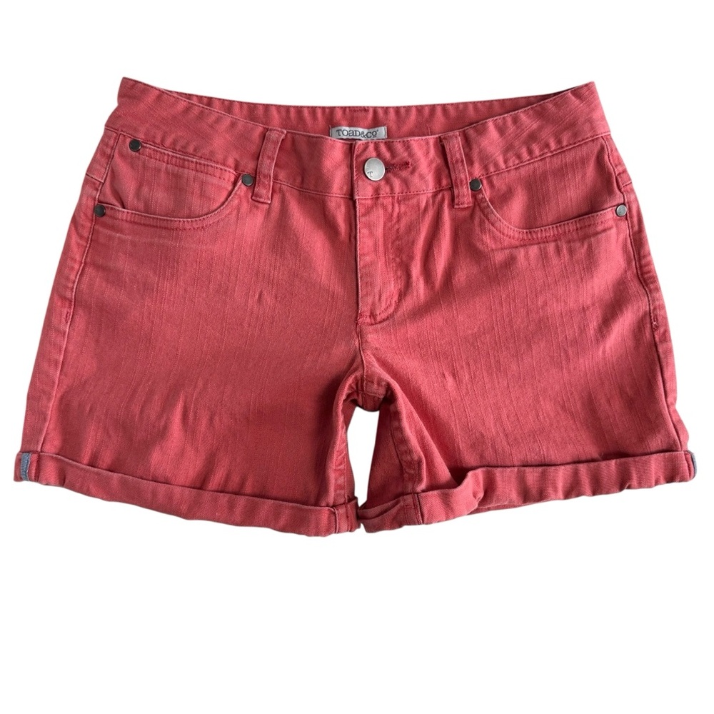 Toad&Co Sisko Short Womens Size 4 Organic Cotton Blend Toad Co Shorts Red Terra